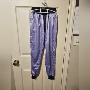 Rebel athletic purple satin pj pants  girls